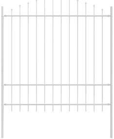 vidaXL Ζώνη Κήπου  με Κορυφή Hoop Λευκή 5,1x1,75 μ Χάλυβας