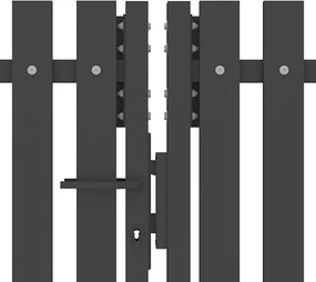 vidaXL Πύλη Κήπου Ανθρακί 400x100 εκ. από Ατσάλι