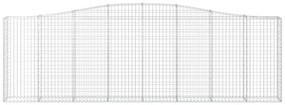 vidaXL Συρματοκιβώτια Τοξωτά 9 τεμ. 400x30x120/140 εκ. Γαλβαν. Ατσάλι