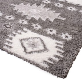 Χαλί (200x290) Βιοκαρπέτ Soft Shaggy R299B Grey White