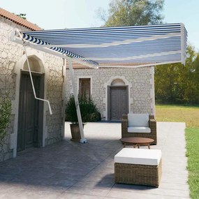 vidaXL Ηλεκτρική Αυλή 6 x 3,5 m Μπλε και Λευκή Ράβδος 100% Πολυεστέρας