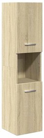 vidaXL Στήλη Μπάνιου Sonoma Δρυς 30 x 30 x 130 εκ. από Επεξ. Ξύλο