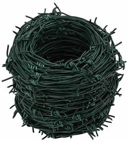 vidaXL Αγκαθωτό Σύρμα Πράσινο 100 m