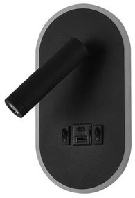 Απλίκα Φωτιστικό Τοίχου LED 3W IP20 3000K Μαύρο 43041-Black Inlight-43041-Black-Μαύρο 43041-Black