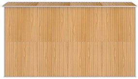 vidaXL Αποθήκη Κήπου Ανοιχτό καφέ 192x357x223 εκ. Γαλβανισμένο Ατσάλι