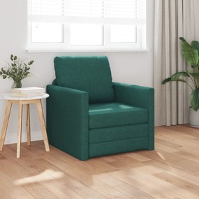 vidaXL Κρεβάτι Καναπές 2 σε 1 Σκούρο Πράσινο 74x77x81 εκ Υφάσματος