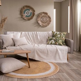 Ριχτάρι Tivoli 01 Ecru Teoran Τριθέσιο 180x300cm Βαμβάκι-Πολυέστερ