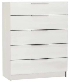 Συρταριέρα DRAWER 5-Σ 80x40x105cm Άσπρη