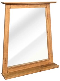 Καθρέφτης Μπάνιου 70 x 12 x 79 εκ. από Μασίφ Ξύλο Πεύκου - Καφέ