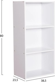 ΡΑΦΙΕΡΑ ΤΟΙΧΟΥ CUBICON HM9941.01 ΛΕΥΚΗ ΜΕΛΑΜΙΝΗ 38,5x23,5x80Υεκ.