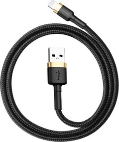 BASEUS Cable USB-A - Lightning, 2m, 1.5A, CAFULE (black+gold) - CALKLF-CV1