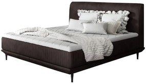Επενδυμένο κρεβάτι Wavy με στρώμα και ανώστρωμα-180 x 200-Kafe