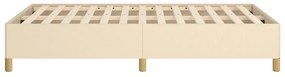 vidaXL Σκελετός Κρεβατιού Χωρίς Στρώμα Κρεμ 120x200 εκ. Υφασμάτινο