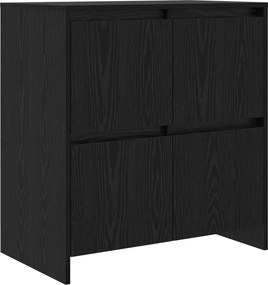 vidaXL Πλαϊνό γραφείο 2 pcs Μαύρη Οξυά 70 x 41 x 75 εκ.