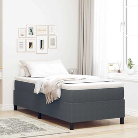 vidaXL Κρεβάτι πλατφόρμα Σκούρο Γκρι 80 x 200 cm Υφασμάτινο Κορντουρά