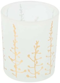 Χριστουγεννιάτικο Κηροπήγιο Φύλλα 013.826100 9x10cm White-Gold