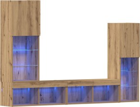 vidaXL Ντουλάπι TV 4 pcs artisan δρυς Επεξεργασμένο ξύλο