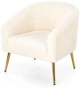 GRIFON leisure armchair cream / gold DIOMMI V-CH-GRIFON-FOT-KREMOWY