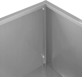 vidaXL Γλάστρα Κήπου 2 τμχ. Ασημί 100 x 30 x 49 εκ
