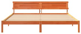 vidaXL Σκελετός Κρεβατιού Καφέ κεριού 200 x 200 cm Μασίφ ξύλο πεύκου
