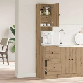 vidaXL Πλαϊνός πάγκος κουζίνας με ράφι Artisan Oak 32 x 50 x 180 εκ.
