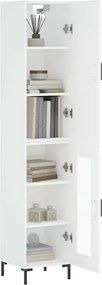 vidaXL Ντουλάπι Λευκό 34,5 x 34 x 180 εκ. από Επεξεργασμένο Ξύλο
