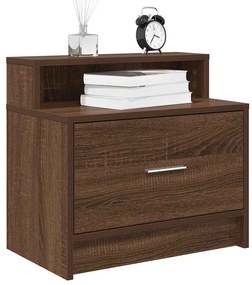 vidaXL Κομοδίνο με συρτάρι Καφέ Δρυς 51x31x47 εκ.