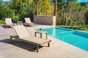 CASABLANCA ΞΑΠΛΩΣΤΡΑ TAUPE/TAUPE ΑΛΟΥΜ-ΠΟΛ/ΝΙΟΥ 74X190X31εκ.