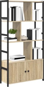 vidaXL Ράφι Βιβλίων Δρύς Sonoma 80 x 30 x 155,5 εκ Επεξεργασμένο ξύλο