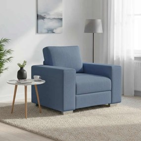 vidaXL Πολυθρόνα-Καναπέ Μπλε από Ύφασμα Κοτλέ 100x77x82 εκ.