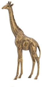 Artekko Giraffe Επιτραπέζιο Διακοσμητικό Καμηλοπάρδαλη Ρητίνης Μπρονζέ (21x7x40,5)cm