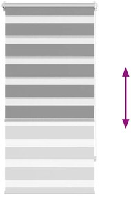 vidaXL Σύστημα Σκίασης Ρόλερ Zebra Γκρι 80 x 150 εκ.