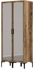 Ντουλάπα Δίφυλλη Kumsal 845HCT5437 80x47,5x201,4cm Walnut Δίφυλλη