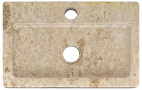 vidaXL Νιπτήρας Επιτοίχιος Κρεμ 38 x 24 x 6,5 εκ. Μαρμάρινος