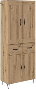 vidaXL Highboard Artisan Oak 69,5 x 34 x 180 εκ. Επεξεργασμένο ξύλο