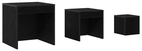 vidaXL Τραπεζάκια Σαλονιού 3 pcs Μαύρη δρυς 45 x 45 x 45 cm