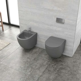 Καπάκι Αναρτώμενης Λεκάνης Milos S-LT046E-NG Grey Karag Plastic