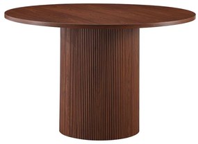 Τραπέζι Mesa pakoword MDF σε καρυδί απόχρωση Φ120x75εκ 120x120x75 εκ.