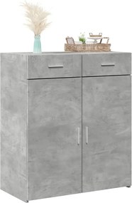 vidaXL Ντουλάπι Γκρι Σκυροδέματος 80x42,5x93 εκ. Επεξεργασμένο Ξύλο