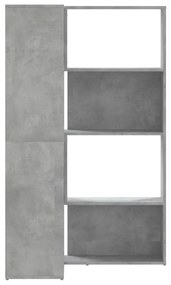 vidaXL Βιβλιοθήκη Γωνιακή 4 Επ. Γκρι Σκυροδέμ. 85x85x140 εκ Επεξ. Ξύλο