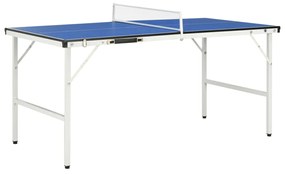 Τραπέζι Ping Pong με Φιλέ Μπλε 152 x 76 x 66 εκ.