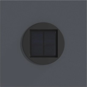 vidaXL Ηλιακό LED Φως Δρόμου 2 pcs Ανθρακί Κρύο Ρολαρισμένο Χάλυβα