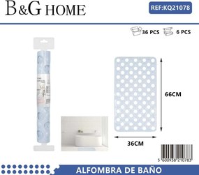 Αντιολισθητικό πατάκι μπάνιου - M0842 - 36x66cm - Light Blue - 21078