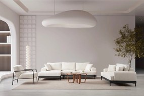 Corner Sofa Eti Black Left - White White