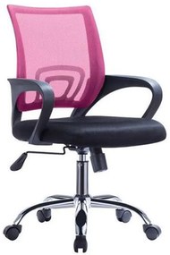 Καρέκλα Γραφείου ΑΛΚΥΟΝΗ Μαύρο/Ροζ 57x57x86-96cm