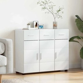 vidaXL Πλαϊνό γραφείο με ράφι FLORIN Λευκό 88,5 x 30,5 x 73 εκ