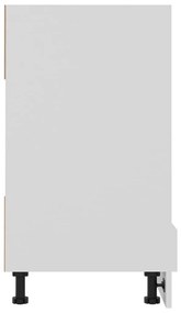 vidaXL Ντουλάπι για Φούρνο Λευκό 60x46x81,5 εκ. Μοριοσανίδα