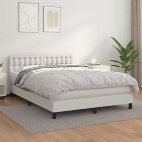 ΚΡΕΒΑΤΙ BOXSPRING ΜΕ ΣΤΡΩΜΑ ΛΕΥΚΟ 140X190ΕΚ.ΑΠΟ ΣΥΝΘΕΤΙΚΟ ΔΕΡΜΑ 3141120