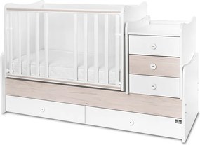 BED MAXI PLUS NEW 70/160 WHITE/LIGHT OAK