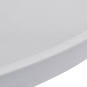 vidaXL Κάλυμμα Τραπεζιού Stretch 2 τεμ. Λευκό Ø 70 εκ.